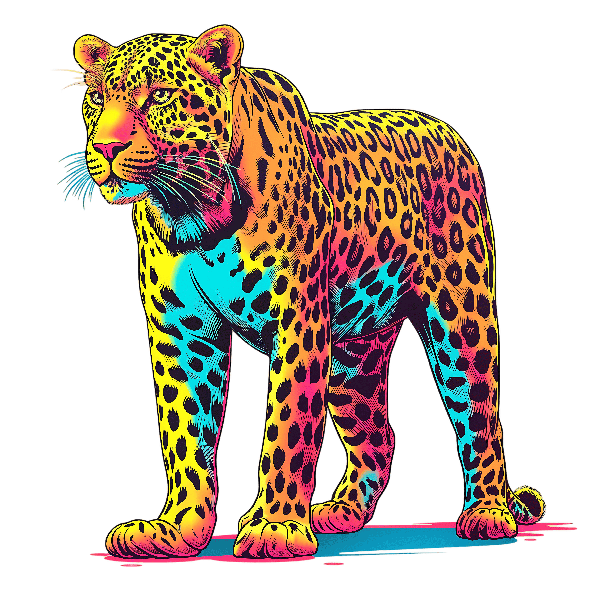 Colorful Leopard T-Shirt Design for Bold Fashion POD Design