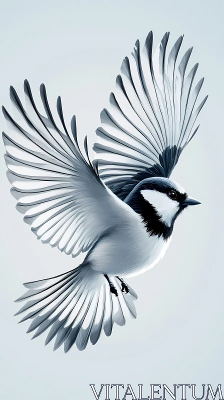 AI ART Graceful Bird Mid-Flight