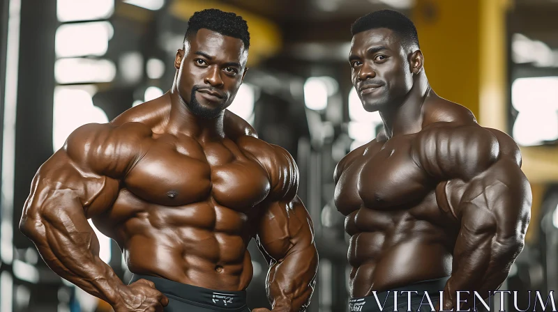 AI ART Two Bodybuilders Posing