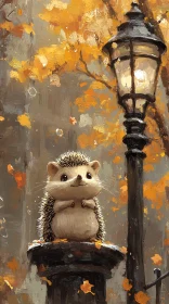 Autumn Hedgehog Portrait