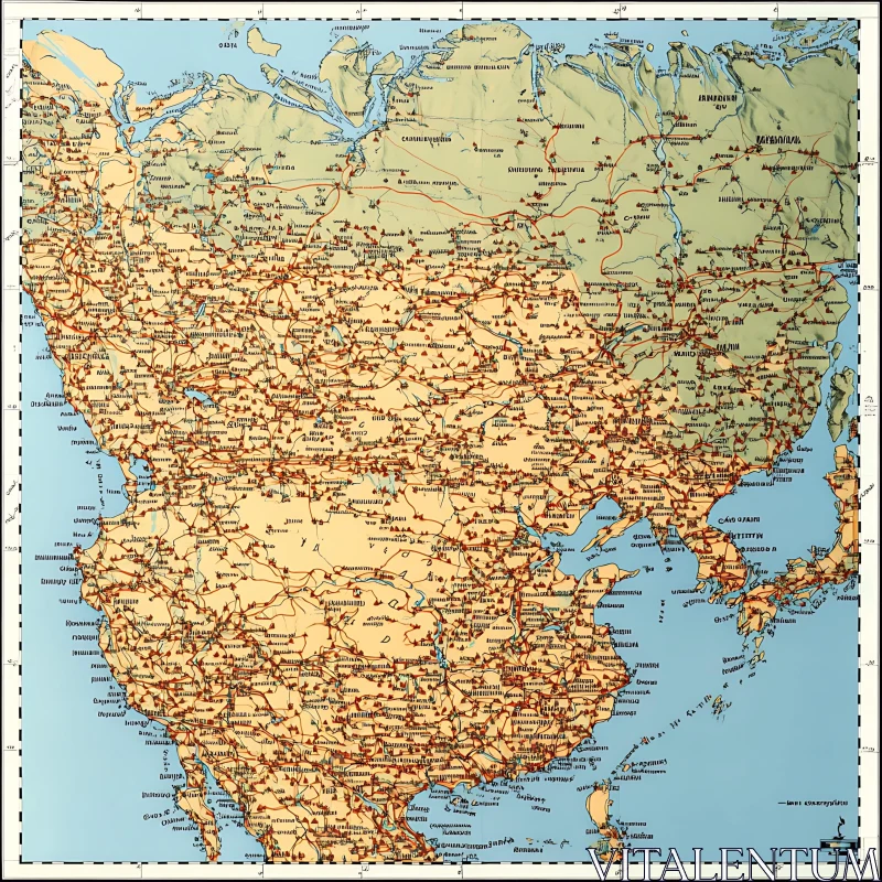 Antique Cartography: A Historical World Map AI Image