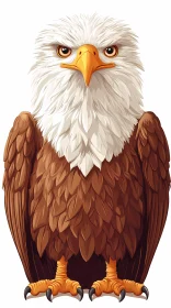 Illustrated Bald Eagle Portrait