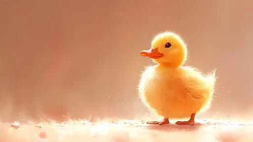 Charming Yellow Duckling Scene