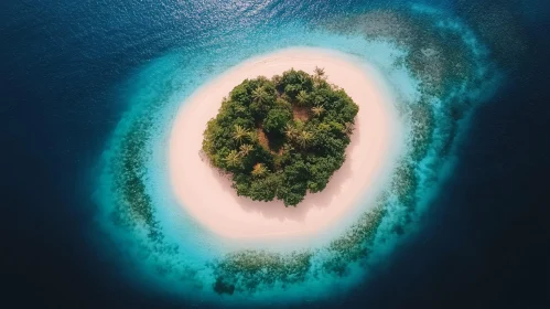 Aerial Shot of a Pristine Tropical Island