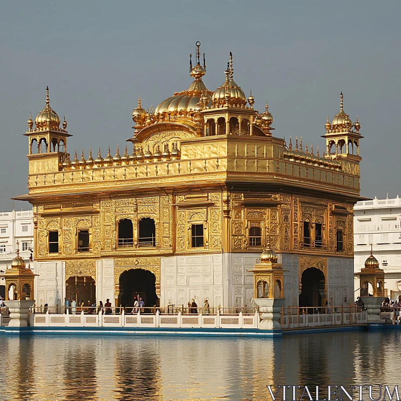 Golden Temple: A vision in Gold AI Image