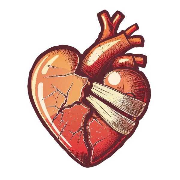 POD Design Healing Heart T-Shirt Design