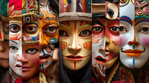 Faces of Culture: A Mask Collage