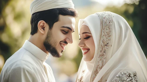 Muslim Wedding Portrait: A Moment of Love