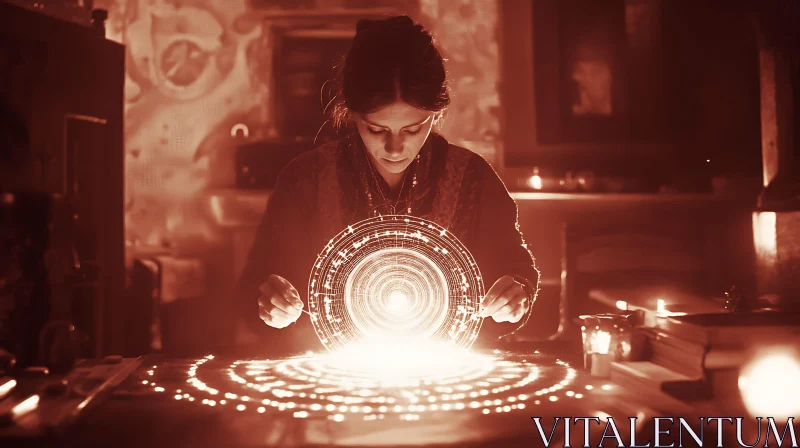 AI ART Woman Performing Magic Ritual