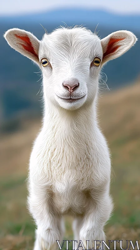 Charming Goat Portrait AI Image