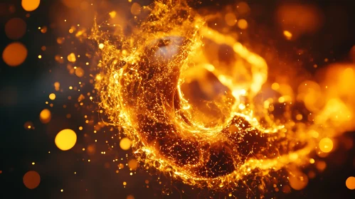 Blazing Swirl of Fire and Embers