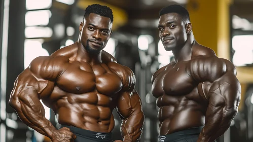 Two Bodybuilders Posing