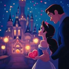 Couple in Love at Fairytale Castle