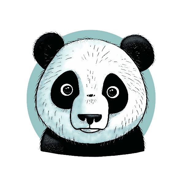 Adorable Panda Illustration Tee