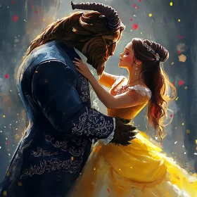 Belle and Beast: A Romantic Fairytale Moment