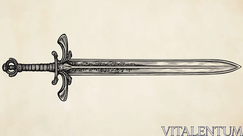 AI ART Intricate Sword Design - Antique Weaponry