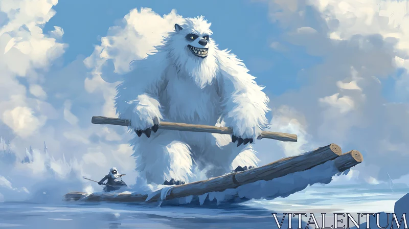 AI ART The Yeti's Winter Journey