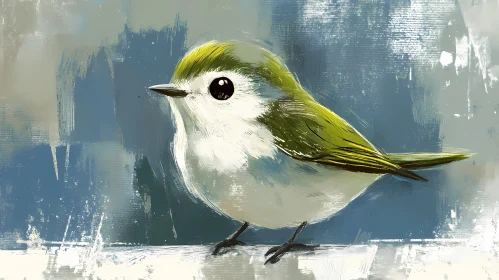 Artistic Bird Illustration in Soft Tones