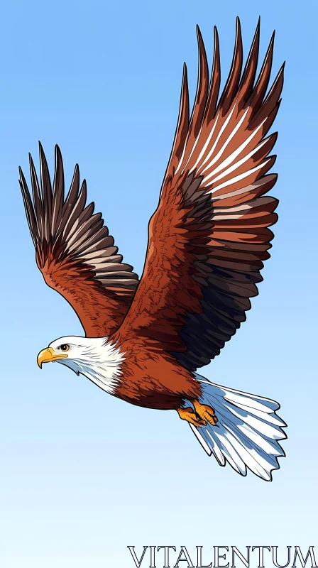 Eagle with Outstretched Wings AI Image