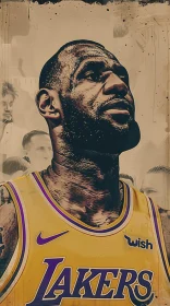 LeBron James Lakers Artwork