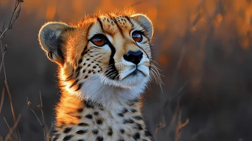 Serene Cheetah at Dusk
