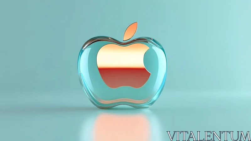 Translucent Apple Icon Art AI Image