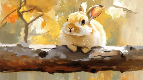 Autumn Bunny Painting
