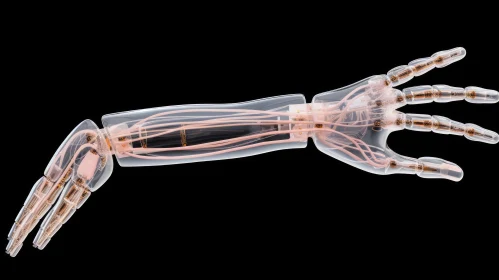 Elongated and Translucent: A Detailed Model of the Human Hand in X-ray Film Style