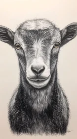 Monochrome Goat Artwork