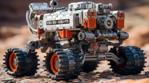Toy Vehicle on Mountain Terrain - Lego Art
