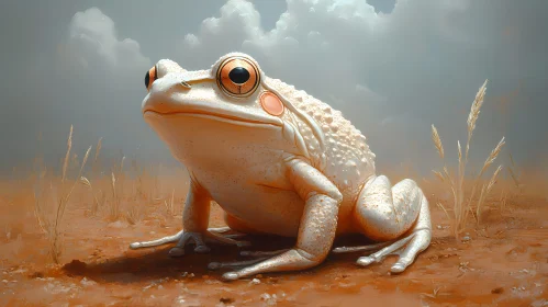 Artistic Frog Portrait in Nature