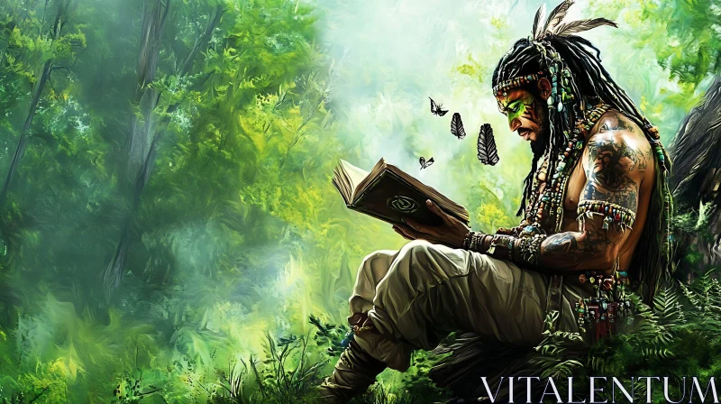 AI ART Forest Reader Artwork