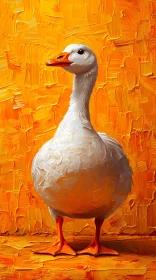 Vivid Goose Art in Oil