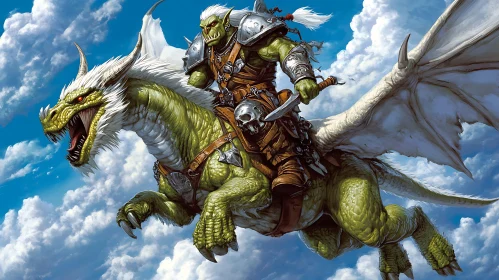 Green Dragon Rider in the Sky