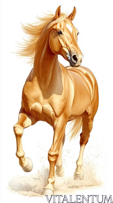 AI ART Elegant Galloping Horse