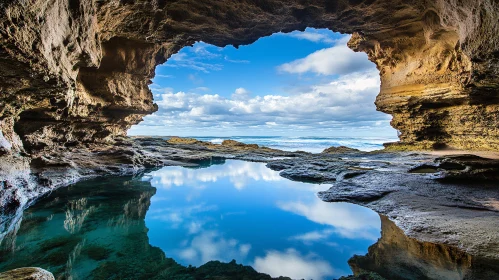 Tranquil Waters in a Coastal Cave