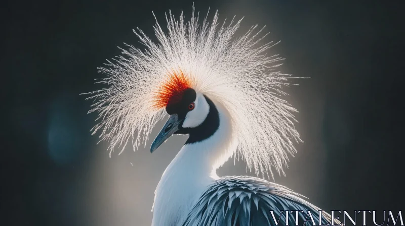 Majestic Bird with Crown AI Image