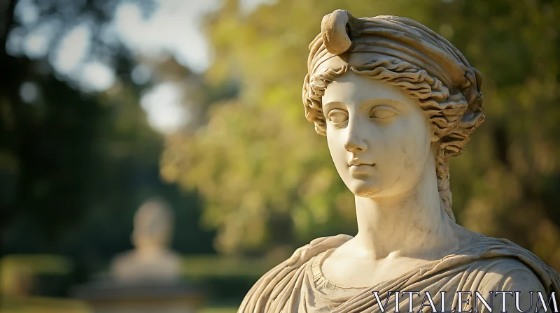 Classical Female Sculpture in Marble AI Image