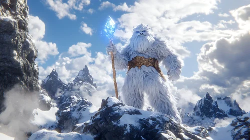 Yeti with Crystal Staff