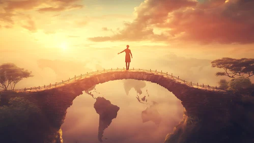 Silhouette on World Bridge