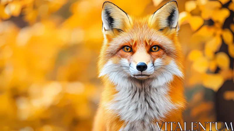 Autumn Fox Portrait AI Image