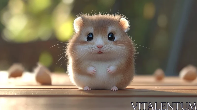 Cute Fluffy Hamster AI Image