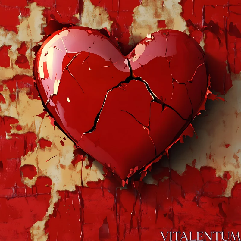 AI ART Broken Heart Texture Art