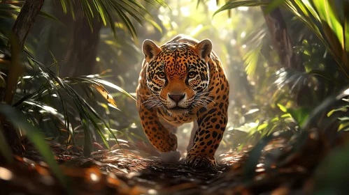 Wild Jaguar in Its Natural Habitat