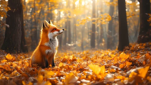 Autumn Fox Scene