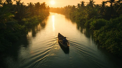 Sunset River Journey