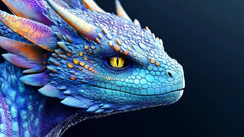 Dragon Head Close-Up Art