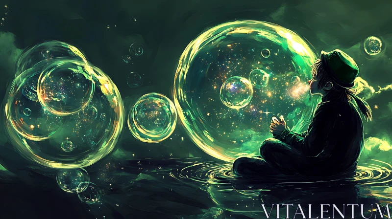 AI ART Surreal Bubbles of Stars