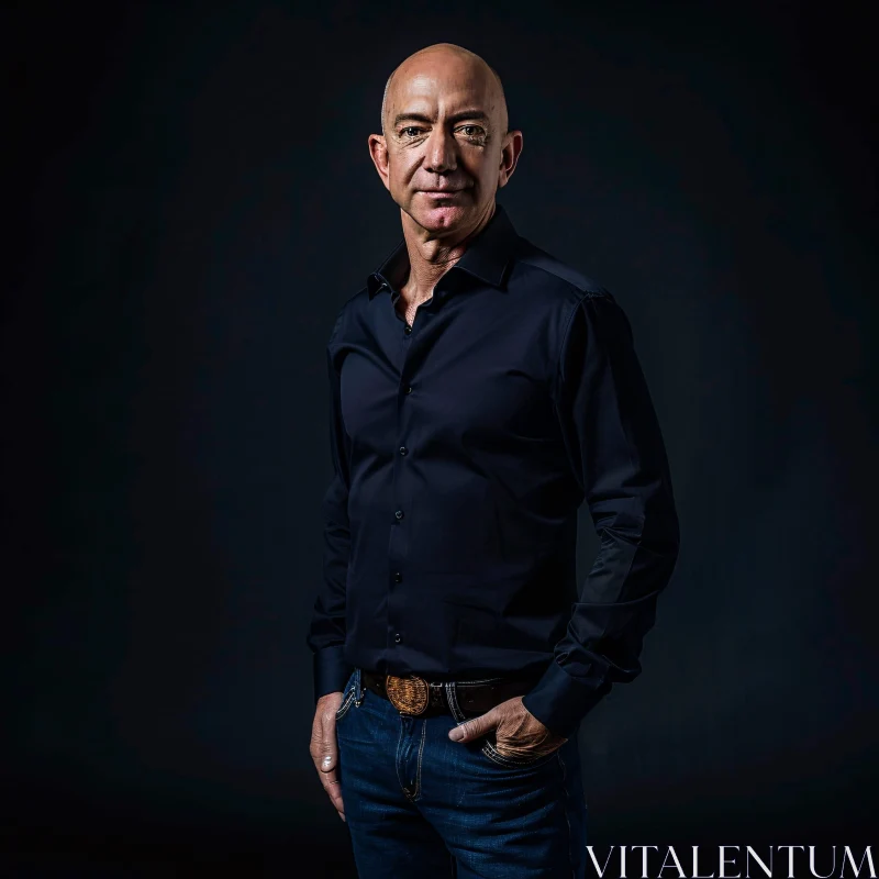 Portrait of Jeff Bezos exuding Confidence AI Image