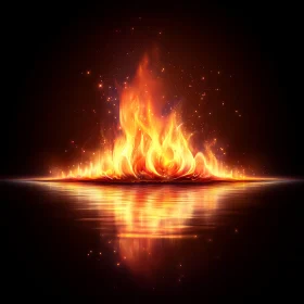 Blazing Flames Reflection